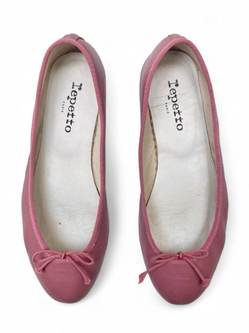 Repetto Cendrillon Leather Ballet Flats in Pink - Size 37.5 EU/6.5 US